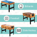 ARLIME 3 in 1 Multi Game Table, 48'' Foosball Desk w/Billiards, Slide Hockey - Like New
