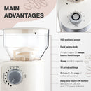 Rae Dunn Adjustable Electric Burr Coffee Grinder - CREAM - Like New