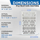 Glasfloss ZL 16x25x4 MERV 10 AC & Furnace Filters. 6-Pack - Brand New
