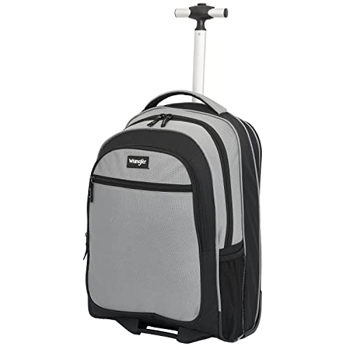 WRANGLER DOBSON COLLECTION FEATURING DUFFEL TRAVEL, 19" ROLLING BACKPACK - GRAY - Brand New