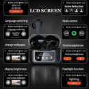 YJZZ YW08 ACTIVE NOISE REDUCTION ANC BLUETOOTH HEADSET DISPLAY SCREEN - WHITE - Like New