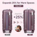 Somago 20" Carry On Luggage and 14" Mini Cosmetic Cases Travel YKK Zipper - Brand New