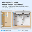 TISTAYA PULL-OUT UNDER KITCHEN SINK ORGANIZER, HEIGHT ADJUSTABLE, WHITE - Like New