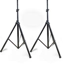 HOLA! MUSIC PAIR OF PA SPEAKER STANDS TRIPOD STAND HEIGHT 4FT TO 6FT - BLACK - Like New