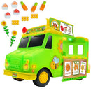 Maxx Action 12" Farmer's Market Food Truck, Lights and Sounds, Ages 3+ - Green - Brand New