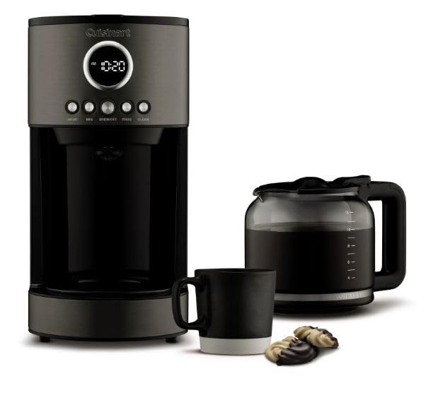 CUISINART DCC-1220BKSFR 12 CUP COFFEEMAKER, STAINLESS STEEL BLACK - BLACK - Like New