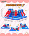 AIRMYFUN BOUNCE HOUSE,BOUNCY CASTLE W/BALL PIT,BLOWER,OUTDOOR - SQUARE BLUE/RED - Like New