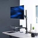 VIVO Black Clamp-on Monitor & Keyboard Tray Desk Mount STAND-SIT1B - Black - Brand New