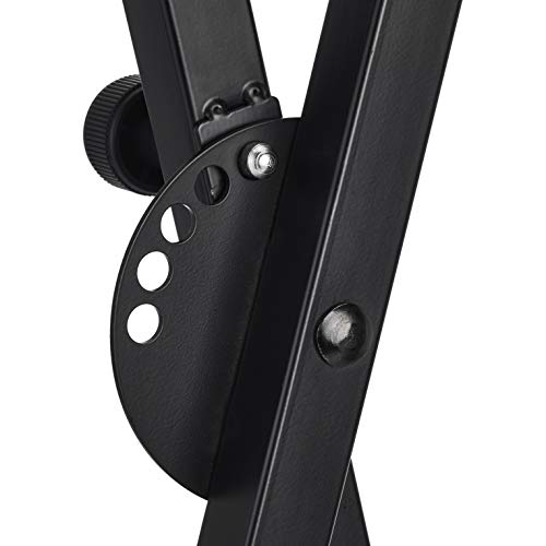 AMAZON BASICS KEYBOARD AND PIANO STAND ADJUSTABLE HEIGHT SINGLE-X-SHAPE - BLACK - Like New