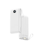 VRURC PORTABLE CHARGER 20000MAH BUILT-IN CABLES FAST CHARGING - WHITE - Like New