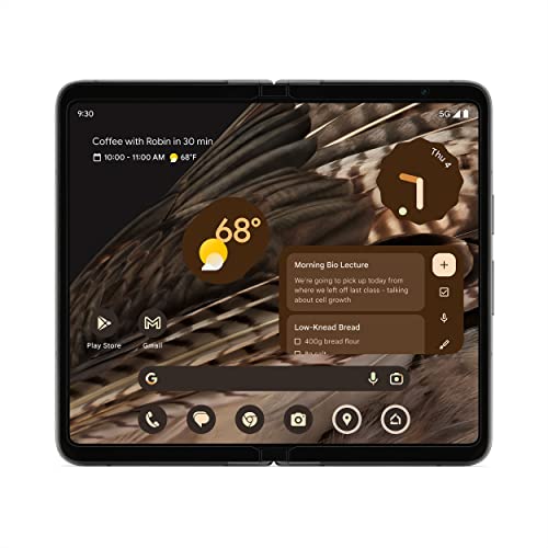 Google Pixel Fold Unlocked Android 5G Smartphone Telephoto Lens 256 GB Obsidian - Brand New