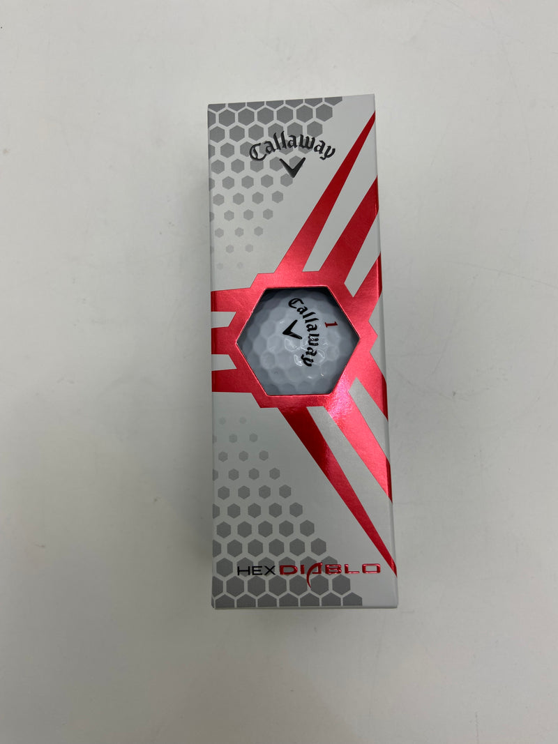 CALLAWAY HEX DIABLO GOLF BALLS SLEEVE OF 3 - MULTICOLOR - Like New