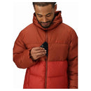 MARMOT MENS GUIDES DOWN HOODY - MEDIUM - PECAN/SUMAC - Like New