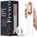 VIN FRESCO ELECTRIC WINE OPENER WITH BUILT-IN FOIL CUTTER - WHITE & ROSE GOLD - Like New