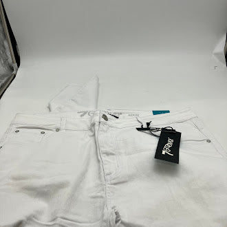 7GROOVE GROOVE MEN'S JEANS STRAIGHT DENIM SLIM FIT - SIZE: MEN 42/32 - WHITE - Brand New