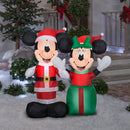 Gemmy 4" Tall Christmas Airblown Inflatable Santa Mickey,Minnie Scene Multicolor Like New