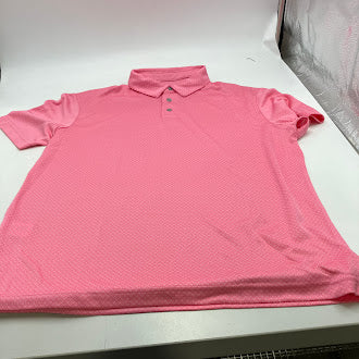 PGA TOUR POLO SHIRT - SIZE: MEN M - PINK - Like New