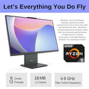 LENOVO IDEACENTRE AIO 27" FHD RYZEN 5 7535HS 1TB 32GB DDR5 F0HQ004JUS - GRAY - Like New