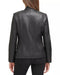 356Z2976 COLE HAAN WOMEN'S LEATHER WING COLLARED JACKET SIZE: WOMEN S - BLACK - Brand New