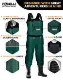 FOXELLI CHEST WADERS, WATERPROOF 4MM NEOPRENE HUNTING & FISHING - SIZE: MEN 10 - Like New