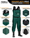 FOXELLI CHEST WADERS, WATERPROOF 4MM NEOPRENE HUNTING & FISHING - SIZE: MEN 10 - Like New