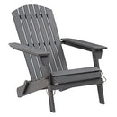 AMAZON AWARE FSC CERTIFIED OUTDOOR FOLDING ADIRONDACK CHAIR, WOOD, DARK GREY - Like New