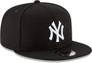 NEW ERA NEW YORK YANKEES MLB 9FIFTY ADJUSTABLE SNAPBACK HAT - BLACK/WHITE - Like New