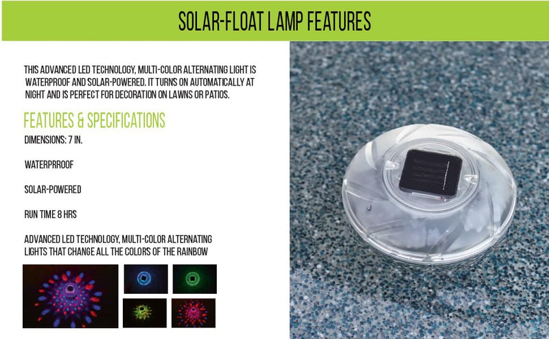 BESTWAY FLOWCLEAR SOLAR-FLOAT LAMP - CLEAR - Like New