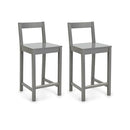 AMAZON BASICS WOODEN BAR STOOL WITH BACKREST 24", SET OF 2 - - Scratch & Dent