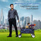 YSSOA ROLLING COLLAPSIBLE GARDEN CART CAMPING WAGON,360 DEGREE SWIVEL - BLUE - Like New