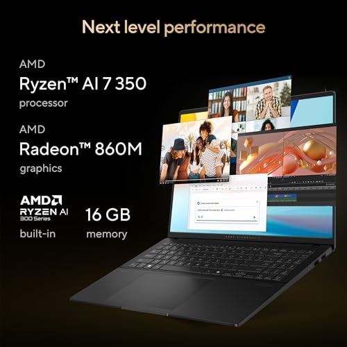 ASUS VIVOBOOK S16, AMD RYZEN AI 7 350 16GB 1TB SSD, M5606KA-DS76 - NEUTRAL BLACK - Like New