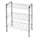 THE ART OF STORAGE 3 SHELF ADJUSTABLE SHELVING RACK STORAGE ORGANIZER SILVER - Like New