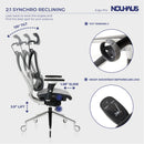 NOUHAUS ERGOPRO ERGONOMIC OFFICE CHAIR - SILVER - Like New