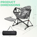 AINFOX Hammock Camping Chair Footrest Foldable Portable Rocking Chair - Grey - Like New