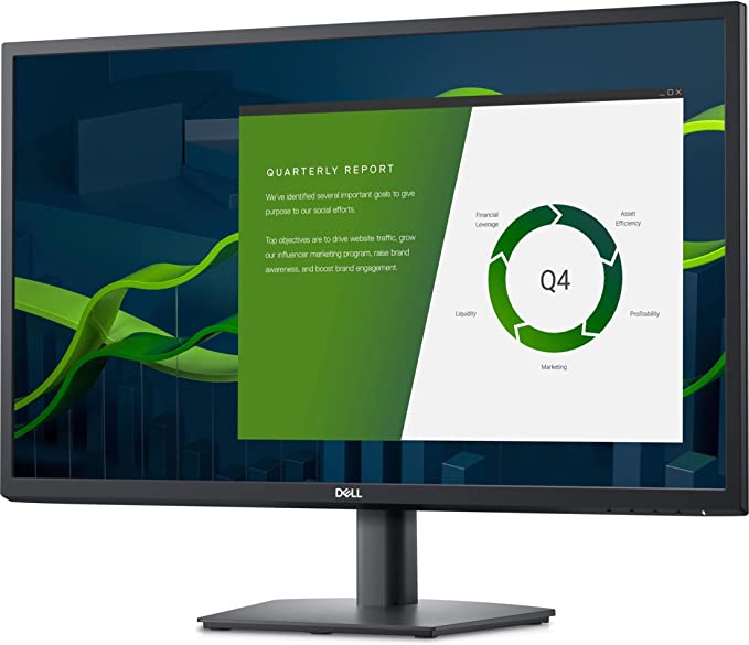 Dell LED Monitor 27" FHD 1080p 60 Hz Ips 300 CD/m E2722h - Black - Brand New