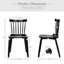 Windsor Chairs Set of 2, Farmhouse Spindle Back Dining Chairs with Bentwood Legs - Like New