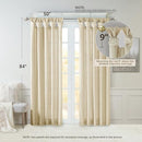 Madison Park Emilia Faux Silk Single Curtain with Privacy Lining, DIY Twist Tab - Like New