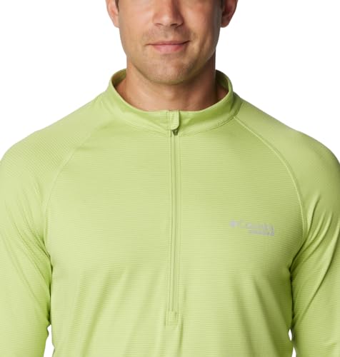 COLUMBIA MEN'S ENDLESS TRAIL 1/2 ZIP MESH LONG SLEEVES M - NAPA GREEN - Brand New