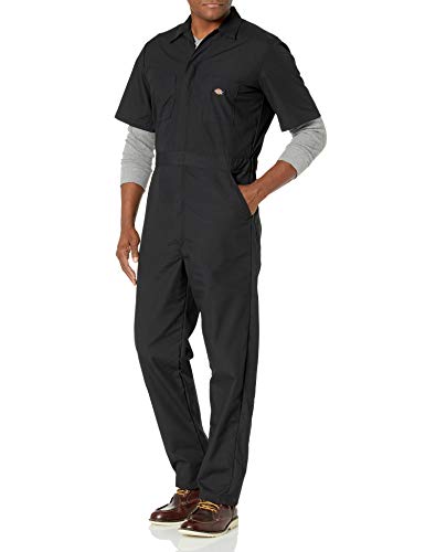 DICKIES MEN'S SHORT-SLEEVE COVERALL - SIZE: MEN M - BLACK - Brand New