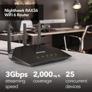 NETGEAR NIGHTHAWK WIFI 6 ROUTER RAX36 AX3000 3 GBPS WIRELESS SPEED - BLACK - Like New