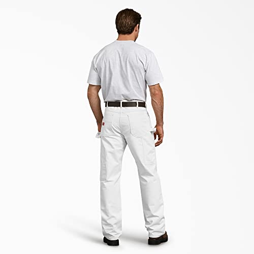 WP823 Dickies Men's Flex Painter's Pant Relaxed Fit White 30 W x 32 L - Brand New