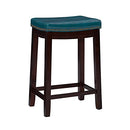 Linon Carson Blue Backless Counter Stool Brown - Brand New