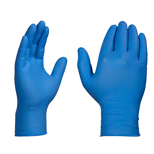 X3 NITRILE DISPOSABLE INDUSTRIAL-GRADE GLOVES, SIZE: MEN M - BLUE - Brand New