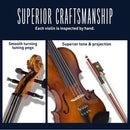 CECILIO 4/4 VIOLIN SET FULL SIZE FIDDLE SOLIDWOOD EBONY - MAPLE VARNISH - Like New