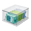 IDESIGN CLEAR PLASTIC STORAGE DRAWER, STACKABLE ORGANIZER FOR BATHROOM - CLEAR - Brand New