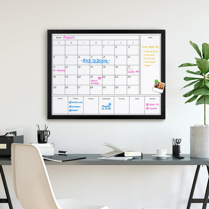 GENERIC 3-IN-1 DRY ERASE CALENDAR FOR WALL, MAGNETIC MONTHLY & WEEKLY CALENDAR - Brand New