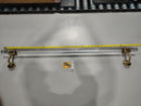 GENERIC ACRYLIC TRANSPARENT INDOOR STAIR HANDRAIL 3FT GRAB BAR - CLEAR/BRASS - Like New