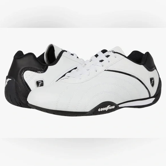 GOODYEAR MENS ORI RACER SNEAKER - SIZE: MEN 13 - BLACK/WHITE - Like New