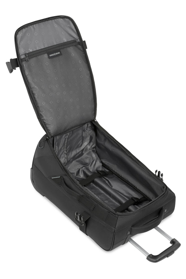 SWISS GEAR THE APEX PRO 20" DUFFEL ROLLER - BLACK - Brand New