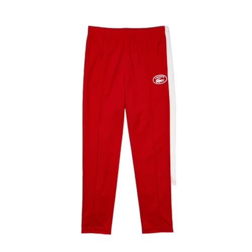LACOSTE MEN'S CORE COLLECTION REGULAR FIT TRACK PANTS SIZE LARGE RED - Brand New